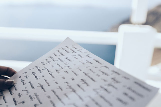 На краю света, письмо жениху