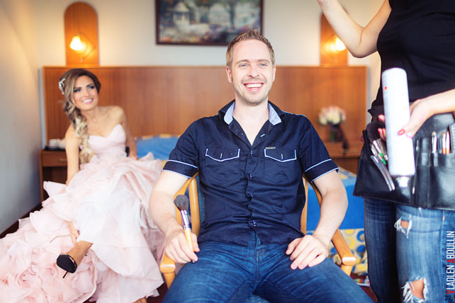 небесная свадьба с воздушными шарами, утро жениха