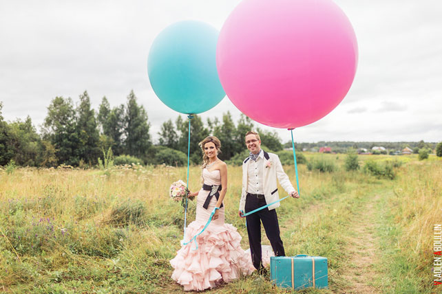 небесная свадьба с воздушными шарами, фотосессия с воздушными шарами