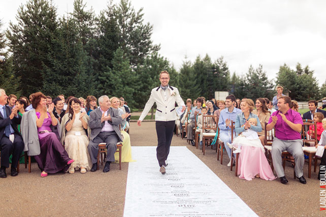 небесная свадьба с воздушными шарами, церемония