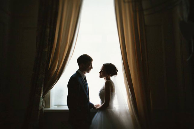 Невероятно чувственная свадьба, жених и невеста