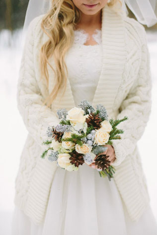 Новогодняя свадьба, букет невесты