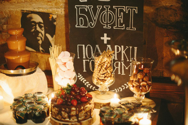 Новогодняя свадьба, сладкий стол