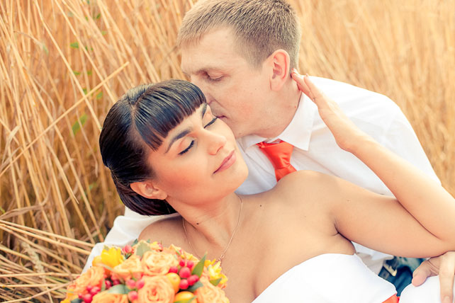 апельсиновая свадьба, невеста, жених