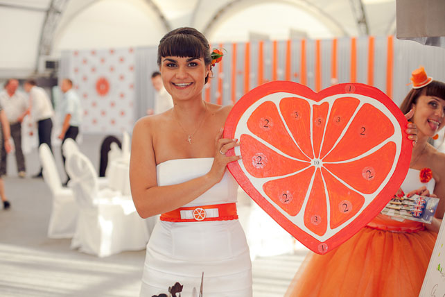 невеста, апельсиновая свадьба