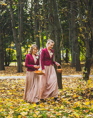 осенняя свадьба, подружки невесты