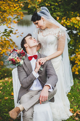 осенняя свадьба, фотосессия