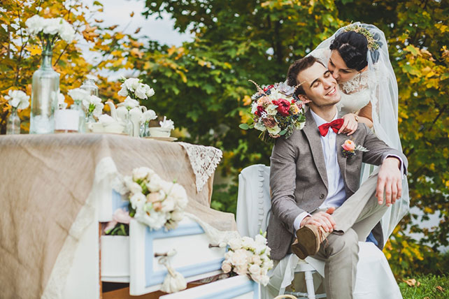 осенняя свадьба, фотосессия