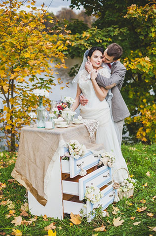 осенняя свадьба, фотосессия
