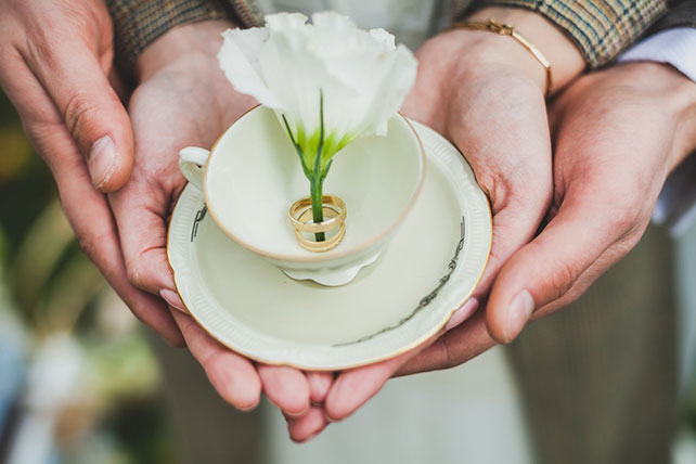 осенняя свадьба, кольца