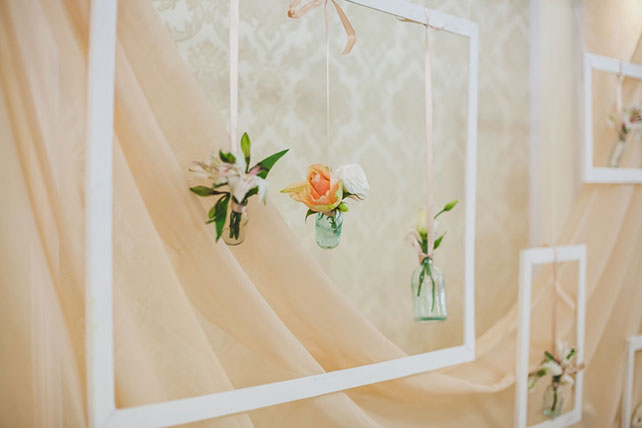 осенняя свадьба, рамки в декоре