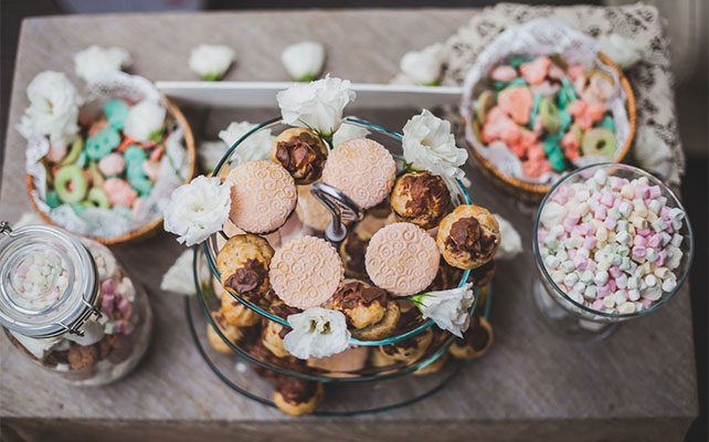 осенняя свадьба, сладкий стол