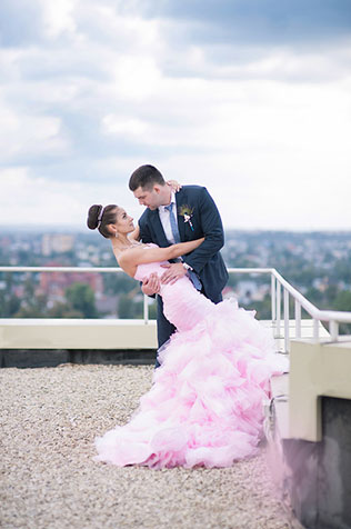 павлинья свадьба, фотосессия на крыше