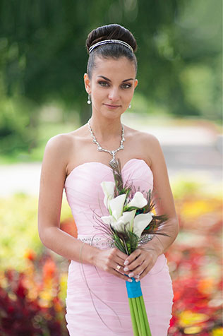 павлинья свадьба, букет невесты