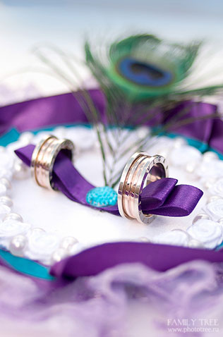 павлинья свадьба, кольца