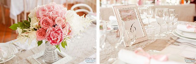Пионовая свадьба Александры и Константина, живые цветы, номер стола