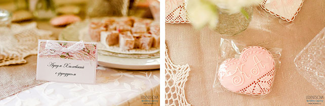 Пионовая свадьба Александры и Константина, угощение на сладком столе