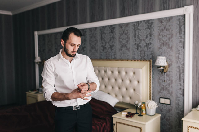 Пленительный цвет Марсала, утро жениха