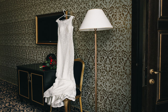 Пленительный цвет Марсала, платье невесты