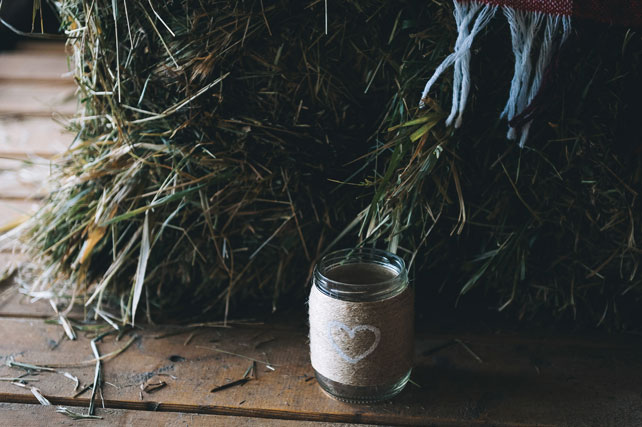 Под проливным дождем, декорированая баночка