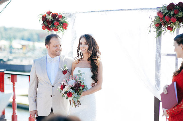 Необычная протея, свадьба Дмитрия и Юлии, церемония бракосочетания