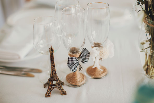 Путешествие с любовью, декор бокалов