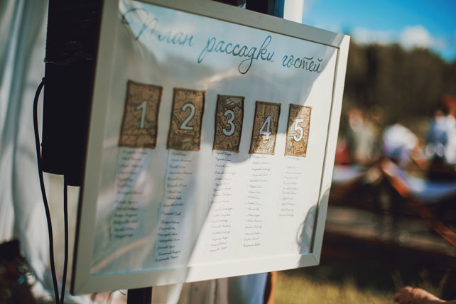 Путешествие с любовью, план рассадки гостей