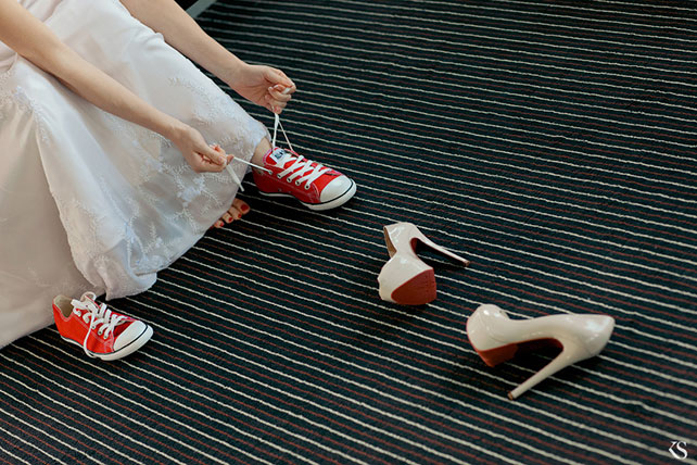 бело-красная летняя свадьба