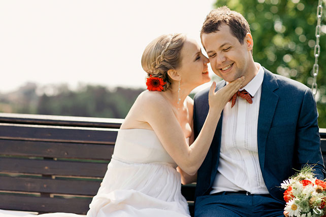 бело-красная летняя свадьба