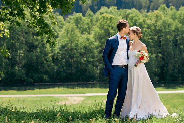 бело-красная летняя свадьба