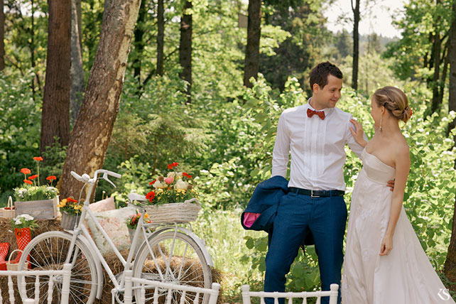 бело-красная летняя свадьба