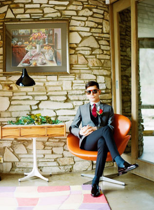 ретро-свадьба в стиле 1950-х, образ жениха