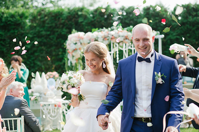 Романтическая свадьба на качелях, церемония