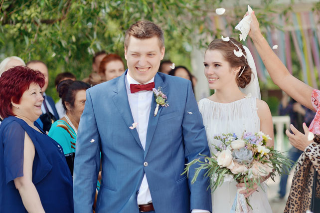 Романтичная свадьба, церемония