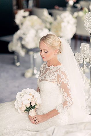 Роскошная белоснежная свадьба, образ невесты