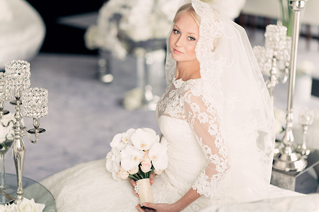 Роскошная белоснежная свадьба, образ невесты