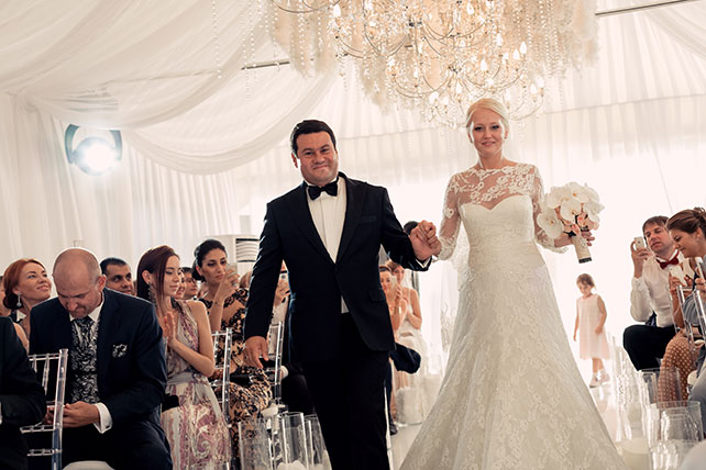 Роскошная белоснежная свадьба, церемония
