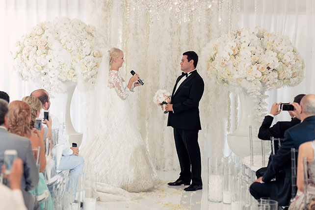Роскошная белоснежная свадьба, церемония