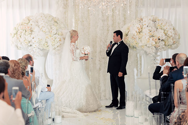 Роскошная белоснежная свадьба, церемония