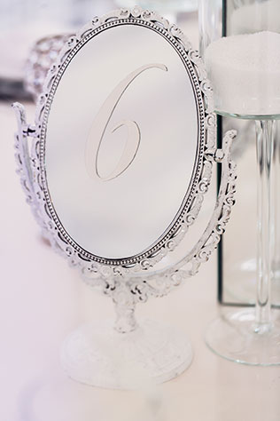 Роскошная белоснежная свадьба, номер стола