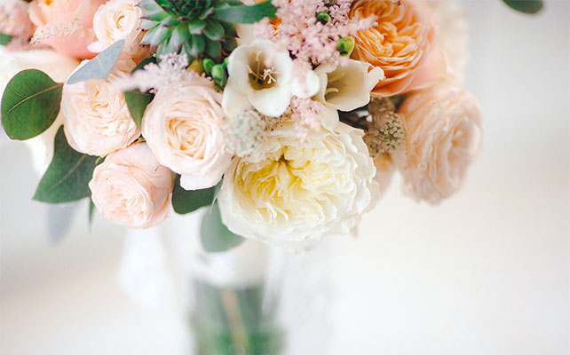 гламурная свадьба с гортензией, букет невесты