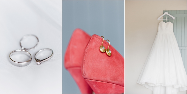 Кольца, туфли и платье