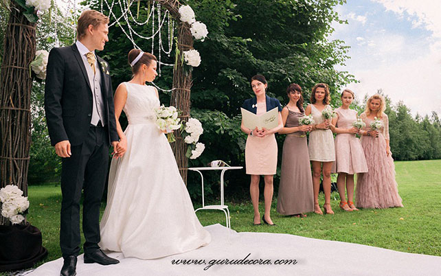 рустикальная свадьба Андрея и Елена, подружки невесты