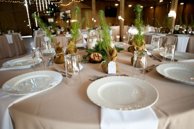 Рождественская свадьба, декор ресторана