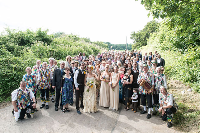 Рустикальная хиппи-свадьба, гости на свадьбе