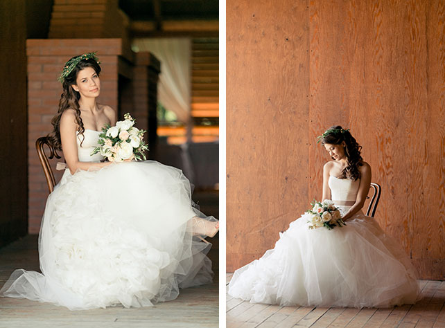 Любовь как кулинарное искусство, образ невесты, венок, пышное платье