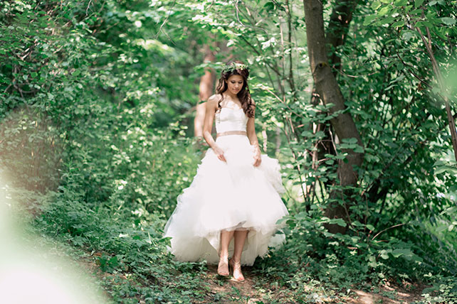 Любовь как кулинарное искусство, фотосессия невесты в лесу