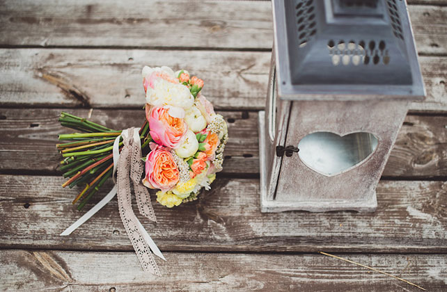 букет невесты, Трогательная рустикальная свадьба Насти и Паши