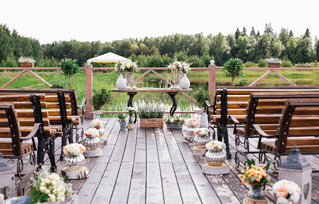 место свадебной церемонии, Трогательная рустикальная свадьба Насти и Паши