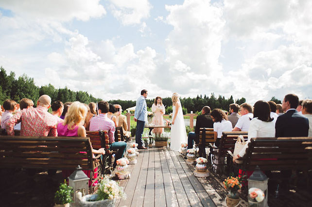 торжественная церемония бракосочетания, Трогательная рустикальная свадьба Насти и Паши